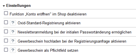 Modul-Einstellungen