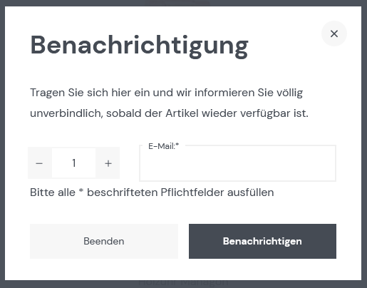 Benachrichtigung einrichten