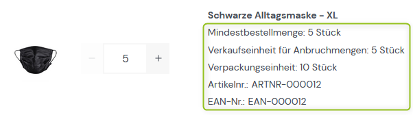 Bestellmengenmanager in der Bestellliste