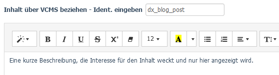 Text in der Beitragsvorschau