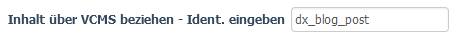 Ident in Beitrag eintragen