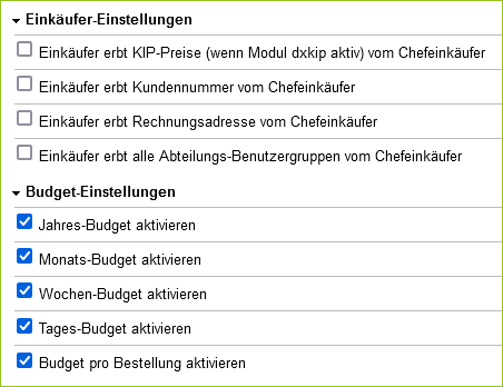 Modul-Einstellungen im OXID-Backend