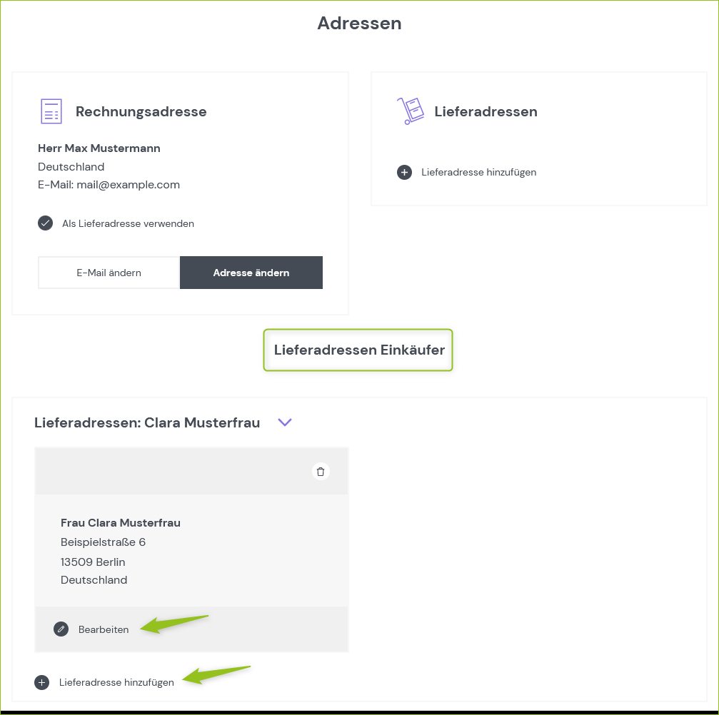 Einkäufer im OXID-Backend