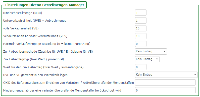 Beispiel für 10er Schritte