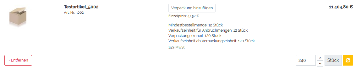 Auswirkungen Beispiel 2 Grundpreis