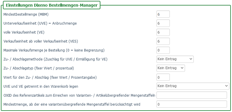 Beispiel für 6er Schritte