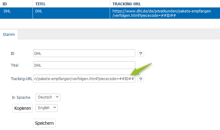 Trackingcode-ID
