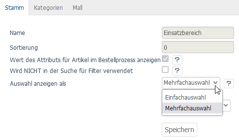 Attribut als Mehrfachauswahl