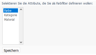 Konfiguration der Frontend-Filter im Frontend