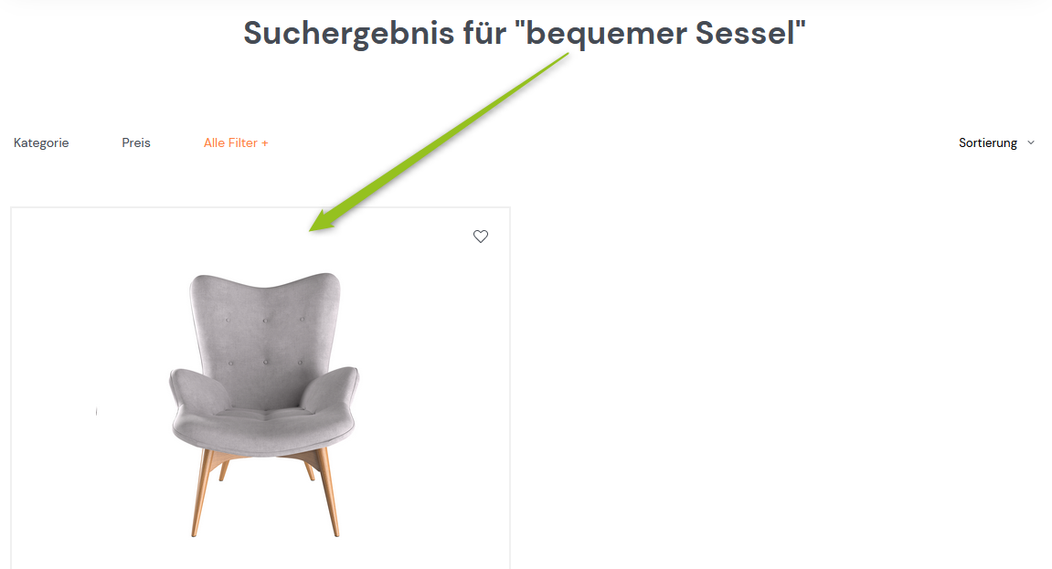 Suchtreffer durch Keyword
