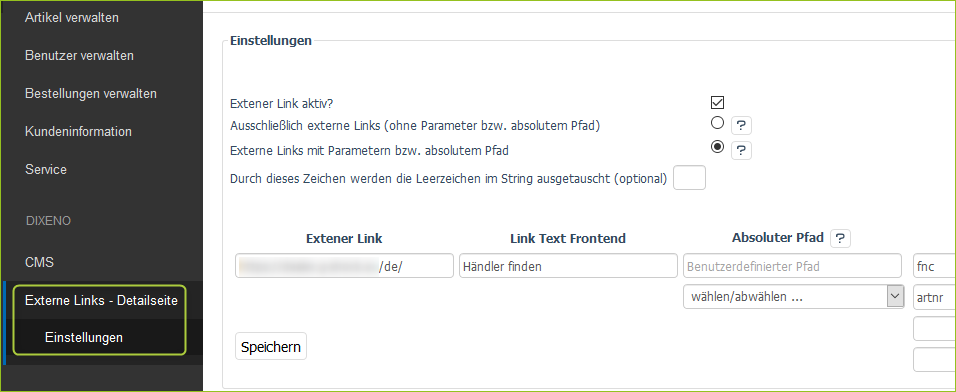 Weitere Einstellungen