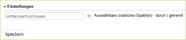 Modul-Einstellungen