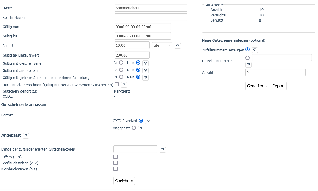 Überblick über die Einstellungen