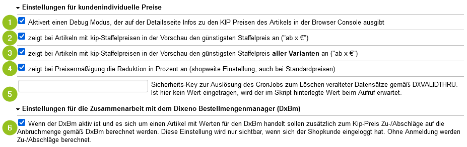 Modul-Einstellungen