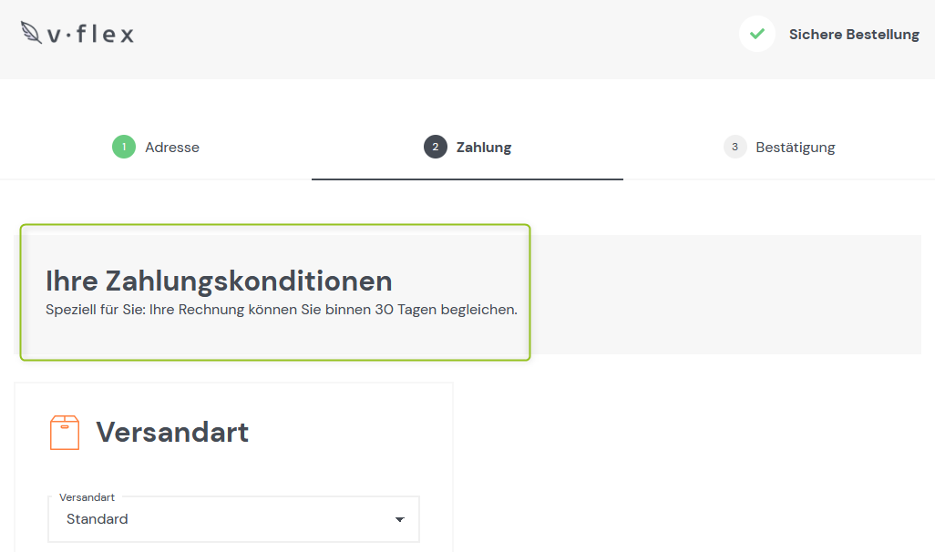 Kundenindividuelle Zahlungskonditionen im Shop