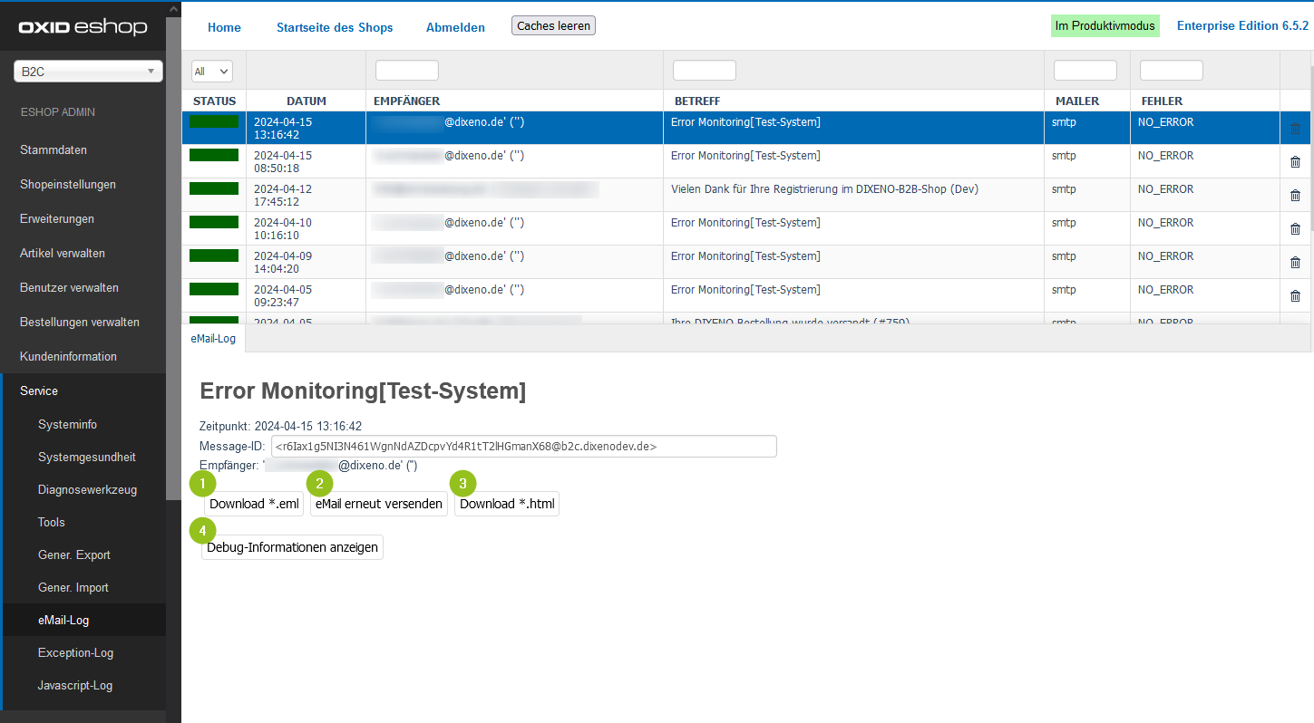 E-Mail Logging