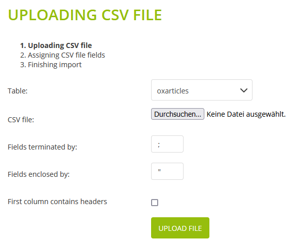 Import Products from a CSV File