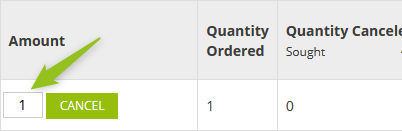 Cancel order or product