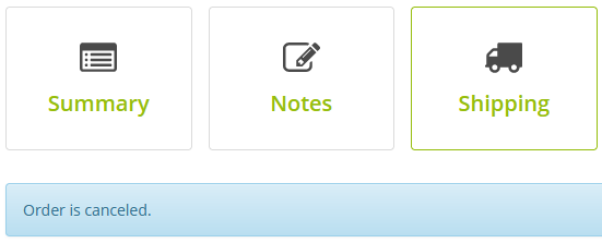 Cancellation notification