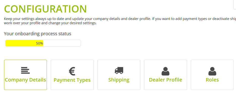 Marketplace settings
