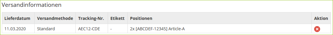 Sendungsdaten per API hinzufügen