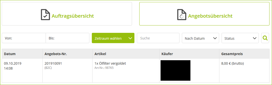 Offer List