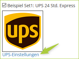 UPS-Einstellungen