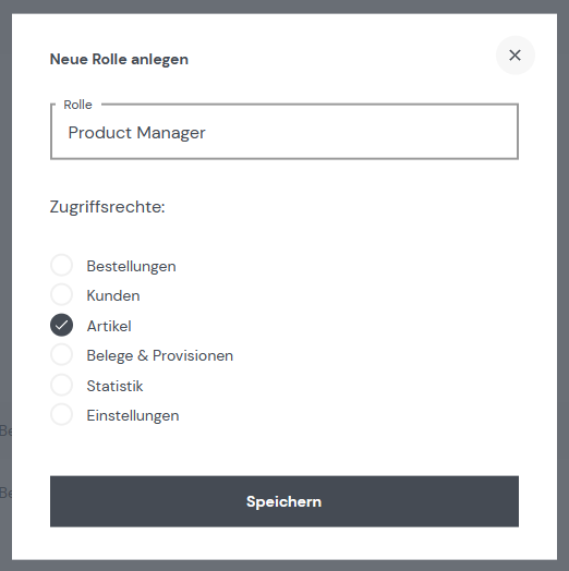 Neue Rolle anlegen: Zugriff definieren