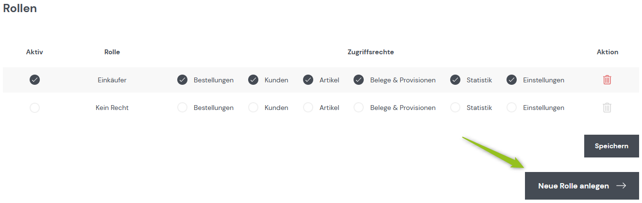 Neue Rolle anlegen