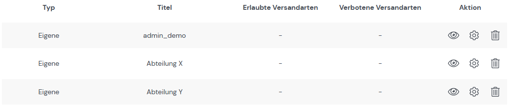 Kundengruppen verwalten