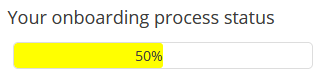 Scale with progress of onboarding
