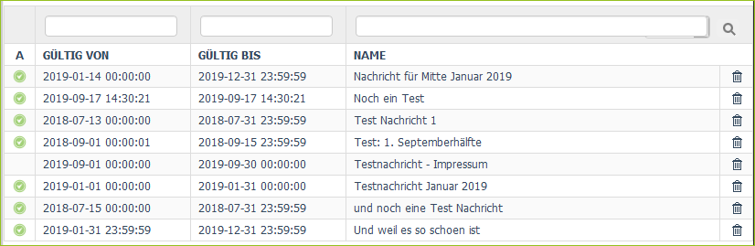 Servicenachrichten