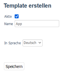 Artikelvorlage wählen