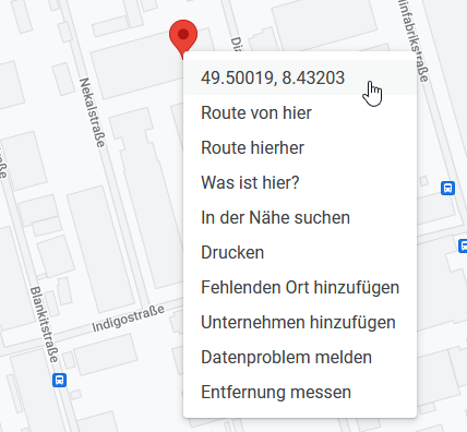 Einstellungen für das Händlerkarte-Widget