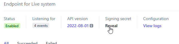 Stripe: Secret Key
