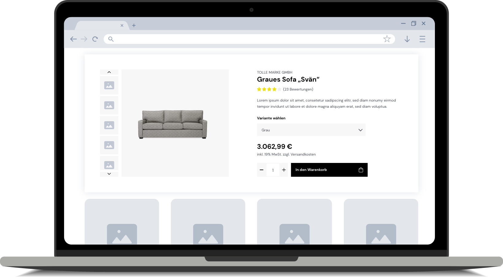 Landingpage mit Product Boost