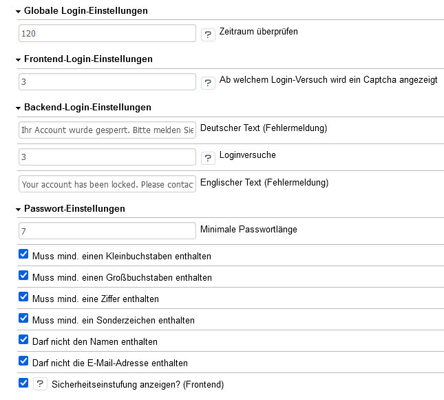 Modul-Einstellungen