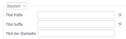 Grundseintellungen für SEO