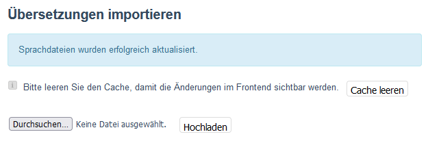 Dateien der Zielsprachen