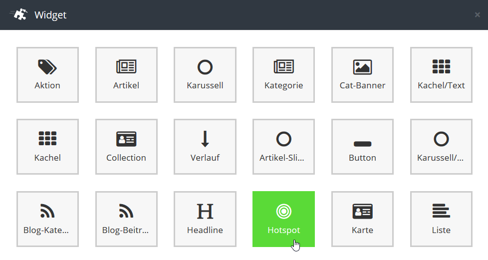 Das Hotspot Widget von DIXENO