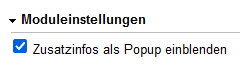 Modul-Einstellungen