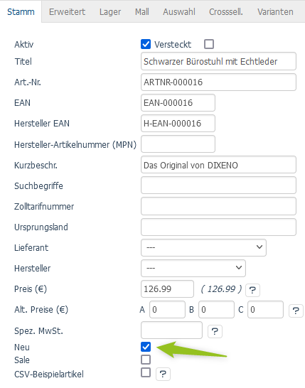 Neu-Störer aktivieren