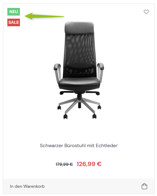 Sale-Störer-Einstellungen