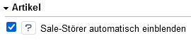 Artikel-Einstellungen