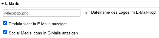 Einstellungen E-Mails