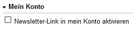 Einstellungen Mein Konto