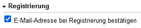 Registrierungseinstellungen