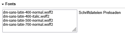Preload von Schriftarten