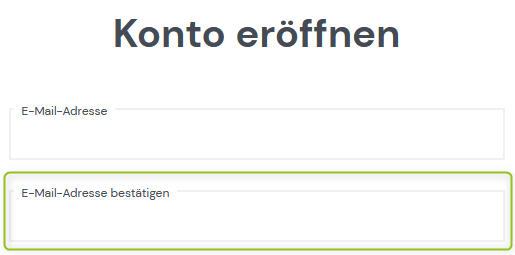E-Mail-Adresse bestätigen