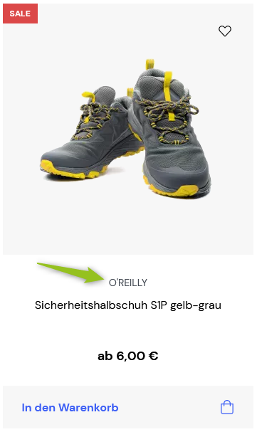 Hersteller beim Artikel